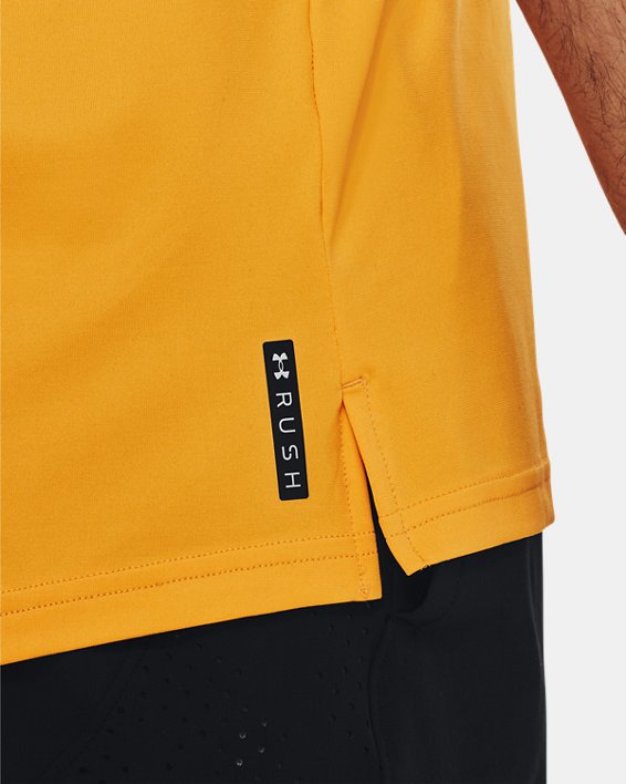 Men's UA RUSH™ Energy Short Sleeve, Yellow, pdpMainDesktop image number 3